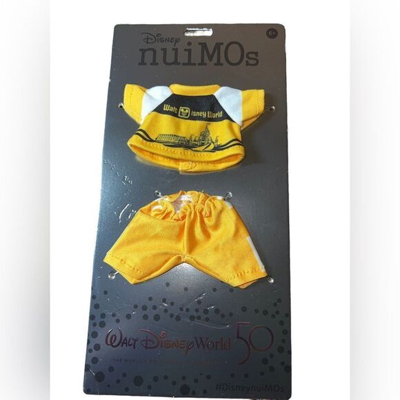 Disney Nuimo Plush Clothes Walt Disney World 50th Anniversary Yellow New - Picture 5 of 6